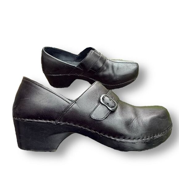 Dansko Tamara Black Leather Slip on Clog Mules Shoes EU 42 Women's size 11.5-12 - Picture 10 of 13